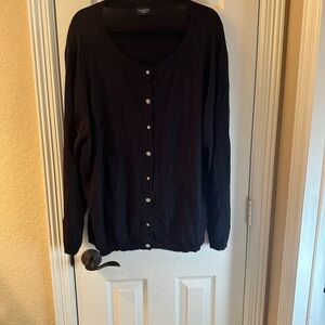 💙3/$20 Black  Button-Up Women's Sweater with bling buttons